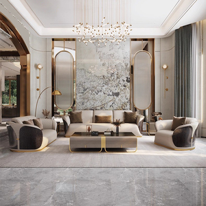 خدمة تصميم داخلي فاخرة مخصصة للفيلا ديكور منزلي منازل كاملة أثاث غرفة المعيشة وغرفة النوم - Product Image 5