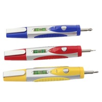 Mini tournevis stylo en gros avec lampe de poche LED et niveau à bulle, kit d'outils stylo avec niveau et lumière LED