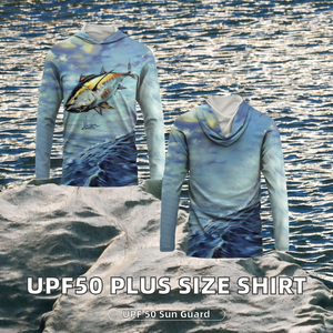 Sudadera con Capucha de Manga Larga 100% Poliéster con Diseño de Atún, Ropa de Pesca, Sublimación, Protección Solar UPF 50, Secado Rápido - Product Image 2