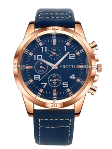 Montre à quartz ronde en cuir pour <span class=keywords><strong>homme</strong></span> BD12 OEM Luxury Sport 40 mm avec boîtier en alliage - Product Image 1