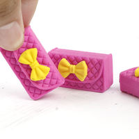 Soododo drôle nouveaux produits de Promotion 3D Puzzle en forme d'école enfants gomme coeur paquet rouge à lèvres fleur gomme