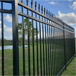 Paneles de Cerca de Acero de Alta Calidad 6x8, Tubo de Metal Galvanizado Antioxidante, Cercas de Seguridad de Acero, Paneles de Cerca de Hierro Forjado - Product Image 1