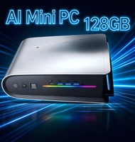 Mini PC de jeu avec éclairage RGB, Ryzen AI Max+ 395 126TOPS, 128 Go de RAM, SSD 24 To, affichage 8K Quad, vente en gros, mini ordinateur personnalisé