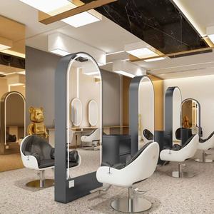 KELLY <b>Lighted</b> <b>Makeup</b> Salon <b>Mirror</b> Station Styling Stations Cabinet <b>for</b> Hair Salon Free Standing Styling Stations - Product Image 6