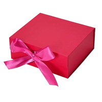 Boîte cadeau magnétique pliable en papier de luxe personnalisée, boîte d'emballage cadeau pour cosmétiques, avec ruban