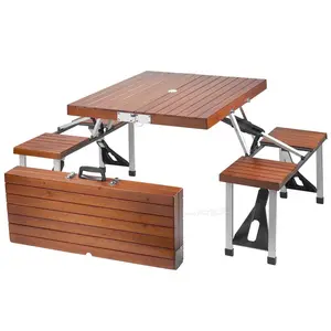 Ensemble Table et chaises de Camping, mobilier Portable en aluminium, Table de jardin pliable, barbecue pique-nique, plein air,