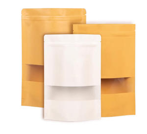 Sacs d'emballage alimentaire et pour thé personnalisés de haute qualité, réutilisables, épais, étanches, scellés, en OPP, à ouverture automatique, avec fenêtre dépolie pour snacks - Product Image 1