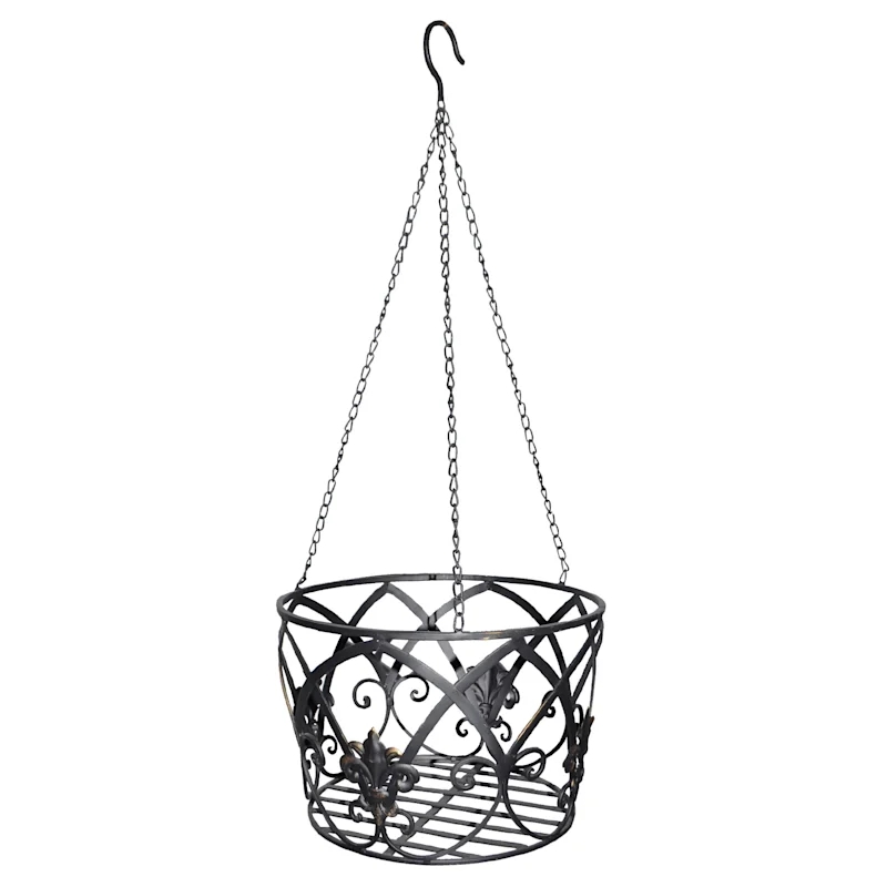 Black Metal Hanging Planter