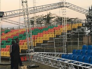 Basketball Fixed Outdoor Aluminum 2015 Best Portable <b>Stage</b> <b>Platform</b> Bleachers Seating 42 Persons Capacity All Seasons - Product Image 5