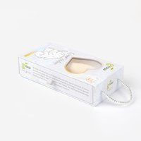 Boîte de présentation coulissante personnalisée en carton gaufré pour peigne à bébé, avec fenêtre torsadée, emballage en papier recyclable