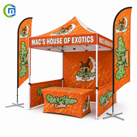 Kit de stand d'exposition Premium OEM 20x40 avec comptoir et drapeaux, tente de salon professionnel pour exposition