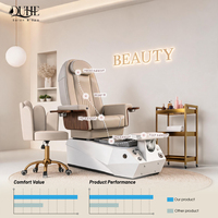 Fauteuil de manucure moderne pour salon de beauté avec fonction de massage électrique et spa pour les pieds