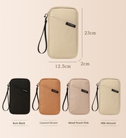 Portefeuille de voyage en polyester anti-RFID pour passeport, organiseur de documents pour femmes, couples et familles - Étui de voyage tendance pour espèces et cartes