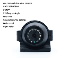 Cámara de Visión Lateral Profesional AHD 1080P con Visión Nocturna, 12 LED IR, 115 °   Cámara de Gran Angular para Camiones y Vehículos Comerciales