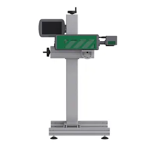 High speed online flying CO2 laser marking machine for coding date on bottle 30w 60w co2 laser printer