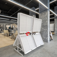 Support d'affichage de panneaux solaires moderne personnalisé avec design écologique, cadre métallique verrouillable, éclairage LED et pour la construction