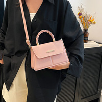 Sac à main carré petit et élégant pour femmes, tendance décontractée, couleur unie, pour filles et femmes