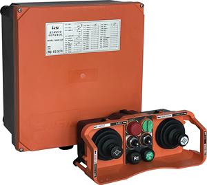 Télécommande industrielle sans fil en plastique Iehc SAGA1-L40, double levier, 4 directions, protection IP66, portée de 100 m, grue à <span class=keywords><strong>portique</strong></span> CE - Product Image 2