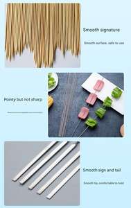 10 unids/pack plano de acero inoxidable ancho reutilizable barbacoa Shish Kabob pinchos palos juego de pinchos de Metal <span class=keywords><strong>Kebab</strong></span> - Product Image 5