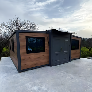 Maison de conteneur extensible de luxe de 40 pieds, maison moderne à double aile, maisons préfabriquées avec balcon à toit triangulaire - Product Image 2