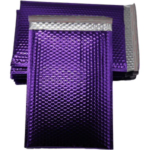 Bolsas de Burbujas Metálicas Moradas al por Mayor con Solapa Autoadhesiva para Envío de Joyería en Comercio Electrónico - Product Image 2