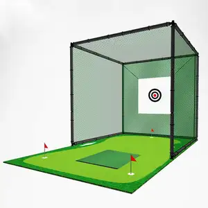 Jaring pukulan golf tugas berat, jaring golf 3x3 latihan mengemudi, jaring golf simulator