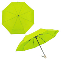 Parapluie de luxe entièrement automatique à 3 plis avec manche en bois de bambou, design classique, 8 baleines, idéal pour les voyages et les cadeaux d'affaires
