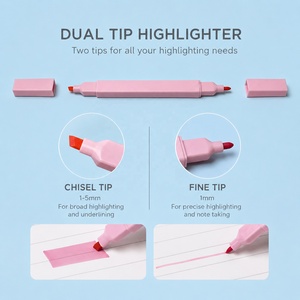 <span class=keywords><strong>Surligneur</strong></span> rectangulaire double face à double pointe fine oblique, 12 couleurs, abordable, pour journal, agenda et notes, style <span class=keywords><strong>pastel</strong></span> macaron - Product Image 3
