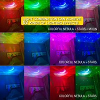 Lampe de nuit galaxie améliorée Astronaute Starry Nebula Moon Ceiling Sky Projector Light avec minuterie et télécommande