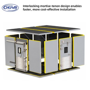 แผงห้องเย็นและห้องแช่แข็งแบบประกอบติดตั้งด้วยระบบ Mortise-Tenon สำหรับอุณหภูมิ -45°C ถึง +5°C  วัสดุ PU  ขนาดสั่งทำได้ตามต้องการ รับสั่งผลิตตามแบบ - Product Image 4
