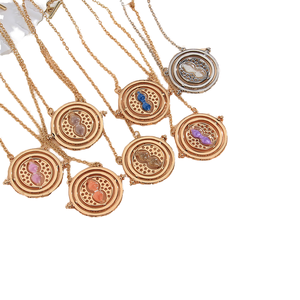Collar con Colgante de Reloj de Arena Chapado en Oro Clásico, Cadena de Eslabones de Aleación, Unisex, en Oferta, Ideal para Regalos - Product Image 2