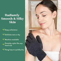 Peeling-Handschuhe für die Dusche Nylon-Körperpeeling Abgestorbene Haut Entferner Nass-Trocken-Spa Maschinenwaschbar Großhandel Individuelles Logo OEM ODM