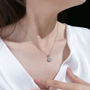 Dylam Fine <b>Top</b> Jewelry Manufacturer Tarnish Free Fade Free 925 <b>Silver</b> Circle 1ct 5A Zirconia Pendant Necklace for Bridal Wedding - Product Image 4