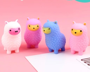 Hot Sale Cute Alpaca Decompression Ball Anti Stress Children Fidget Stretch Squeeze Squishy Animal Toys for Autism Adult and Kid - Product Image 3