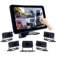 Pantalla LCD para coche Hesida, pantalla táctil de 5 CANALES, Monitor para coche, soporte ajustable en varios idiomas, IPS de 10,1 pulgadas para autobús de camión Universal
