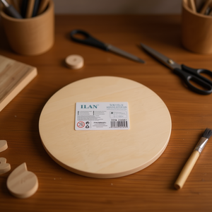 Planche ronde en bois de 30 cm de diamètre, épaisseur 2,5 mm, pour travaux manuels - Product Image 2
