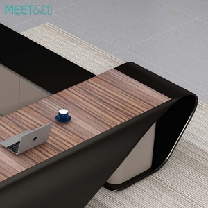 Bureau de direction moderne pour PDG, mobilier de luxe ergonomique en bois pour bureau à domicile et salon, en MDF, en promotion ! - Product Image 5