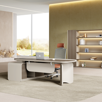 Bureau de direction high-tech moderne et écologique, mobilier de bureau, bureau en L pour chef, directeur général, bureau de direction