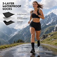 Chaussettes de sport pour hommes, femmes et jeunes, en nylon et élasthanne respirant et imperméable à 3 couches, pour la course à pied, la randonnée, la pêche, le cyclisme