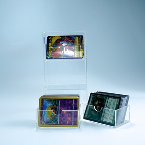 Manufacturer Wholesale Transparent Custom Third Floor Acrylic Card Holder Drawer <b>Display</b> <b>Case</b> for Game Card Collection - Product Image 6