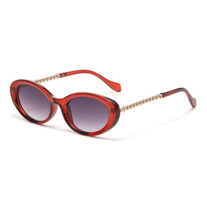 Jamie Z2420 <b>Small</b> Oval <b>Sunglasses</b> Black Plastic Metal <b>Frame</b> UV400 Protection Unisex Travel Style - Product Image 4