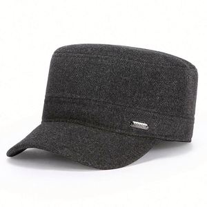 2025 Winter Thick Warm <b>Flat</b> Top Sports <b>Caps</b> for <b>Men</b> Outdoor Fashion Casual Warm Captain Hat - Product Image 6