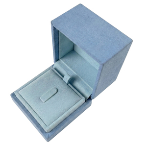 Low MOQ Customized Square Microfiber Covered Multifunctional Jewelry Ring <strong>Earing</strong> <strong>Box</strong> with Double-Sided Inserts with Pouch - Product Image 1