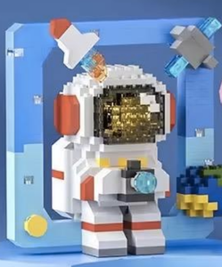 2025 Venta caliente Luna astronauta DIY juguete educativo Mini ladrillos astronauta figura de acción bloques de construcción juego de plástico 40 piezas - Product Image 4