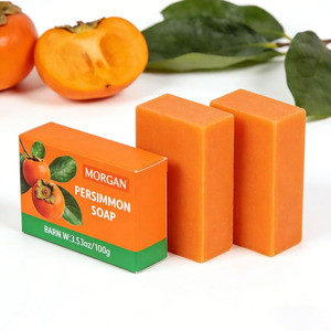 Savon déodorant à l'extrait de kaki, éliminateur naturel des odeurs corporelles, savon de bain pour hommes et femmes, vente en gros, OEM, logo personnalisé - Product Image 2