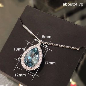 Collar con colgante de lágrima para mujer, joyería minimalista de moda, regalo para uso diario - Product Image 4