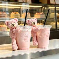 En gros, Ours en peluche Hug Cup avec Velcro pour s'agripper aux tasses, pour cadeaux et décoration de magasins de café