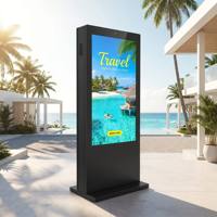AIYOS Commercial Outdoor LCD Kiosk IP65 Waterproof Sunlight Readable Digital Signage 24/7 DOOH Display OEM Manufacturer