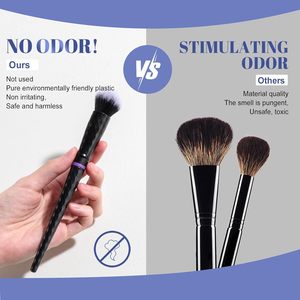 Set di pennelli da viaggio BS-MALL da 16 pezzi professionali eco-friendly per il trucco, resistente, con maniglie rotanti, custodia nera