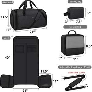 Muestra Gratuita de Bolsa de Ropa Personalizada de Lujo, Bolsa Protectora de Cuero Oxford para Guardar Ropa - Product Image 2